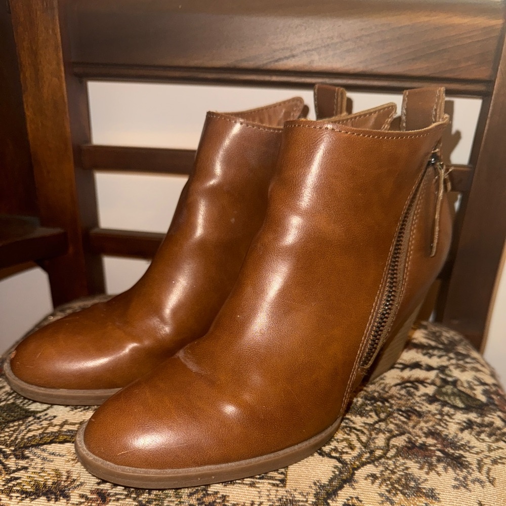 🤎 Dolce Vita “Jameson” Double Zip Booties | Cognac Brown | Size 8.5 - Picture 9 of 14